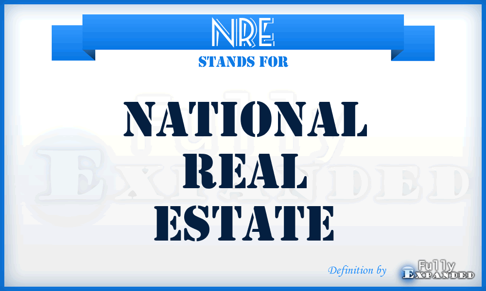 NRE - National Real Estate