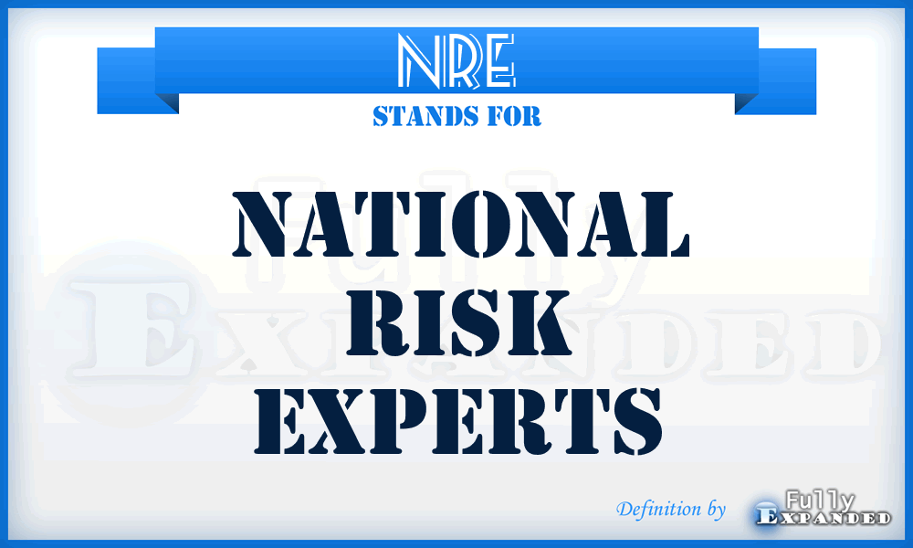 NRE - National Risk Experts