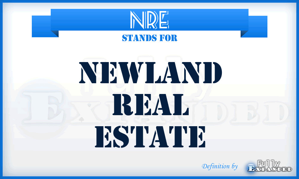 NRE - Newland Real Estate