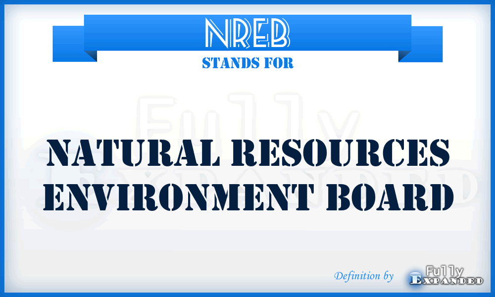 NREB - Natural Resources Environment Board