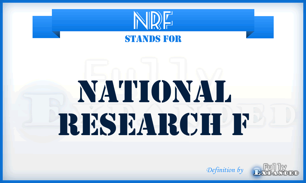 NRF - National Research F