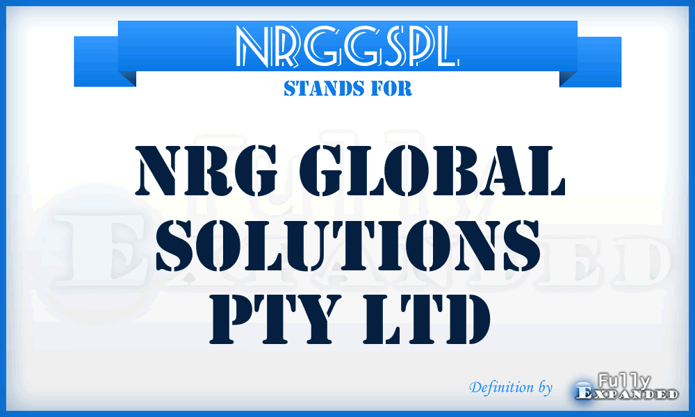 NRGGSPL - NRG Global Solutions Pty Ltd