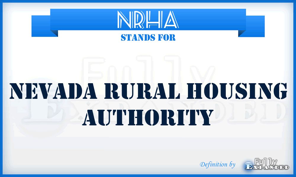 NRHA - Nevada Rural Housing Authority