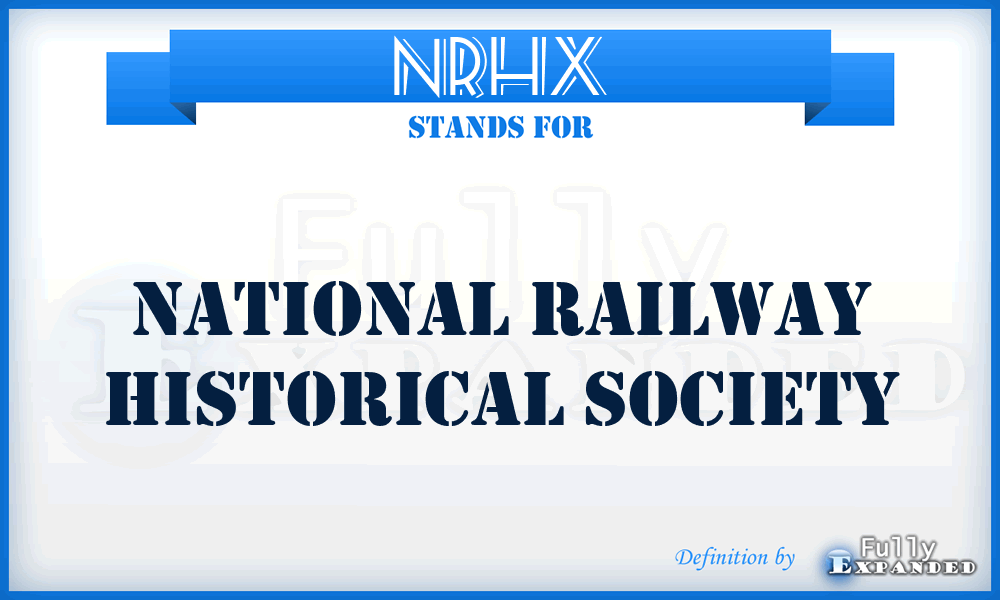 NRHX - National Railway Historical Society