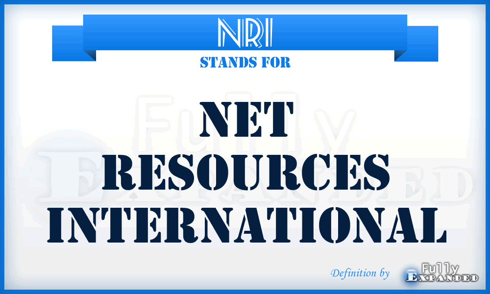 NRI - Net Resources International