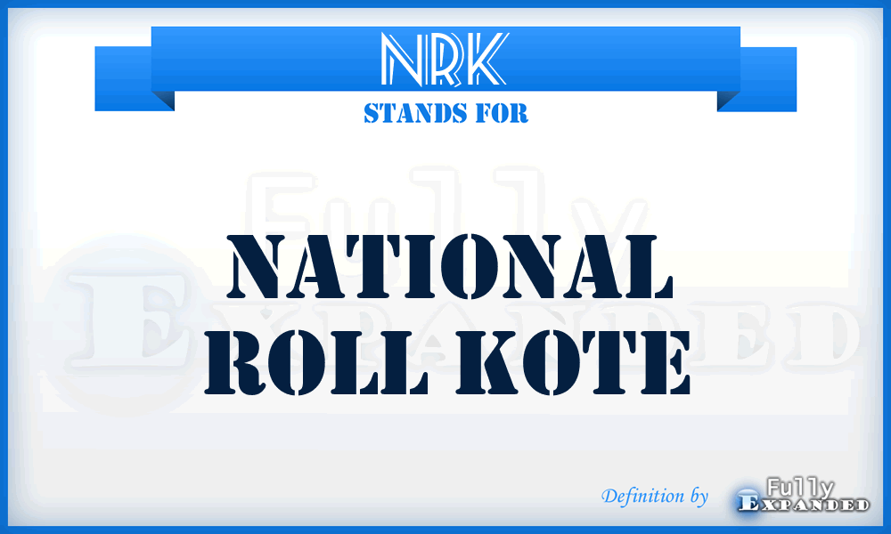 NRK - National Roll Kote