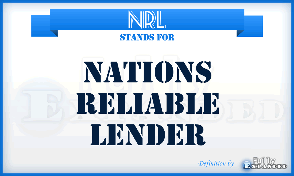 NRL - Nations Reliable Lender