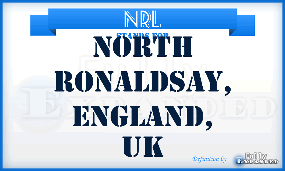 NRL - North Ronaldsay, England, UK