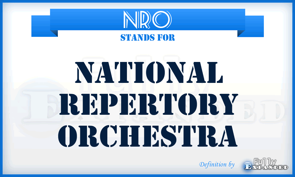 NRO - National Repertory Orchestra
