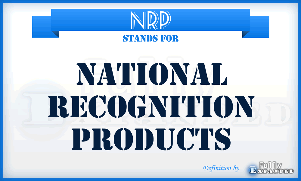 NRP - National Recognition Products