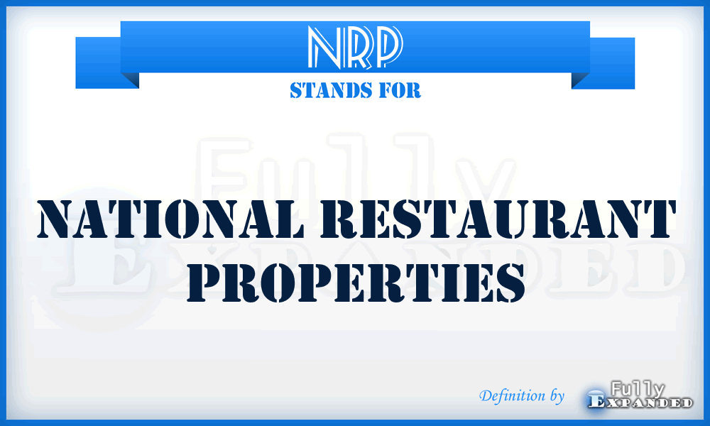 NRP - National Restaurant Properties