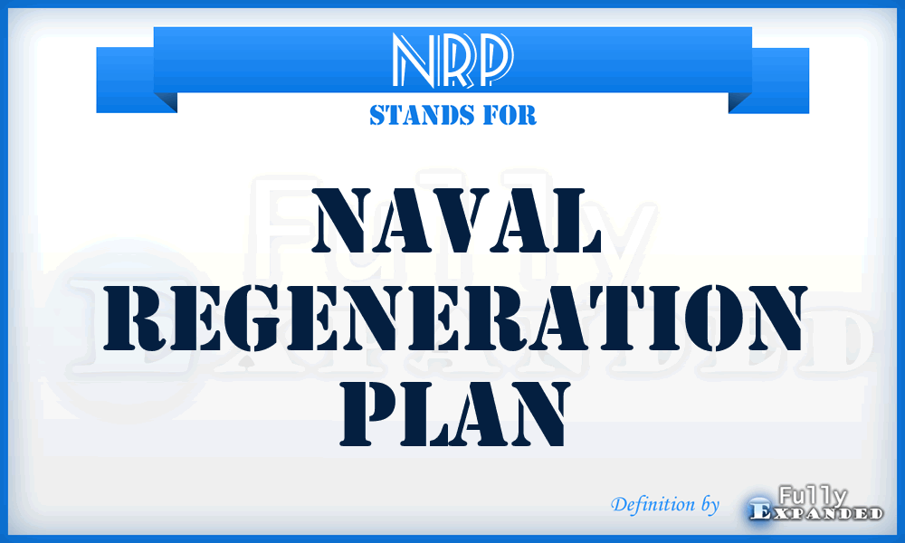 NRP - Naval Regeneration Plan