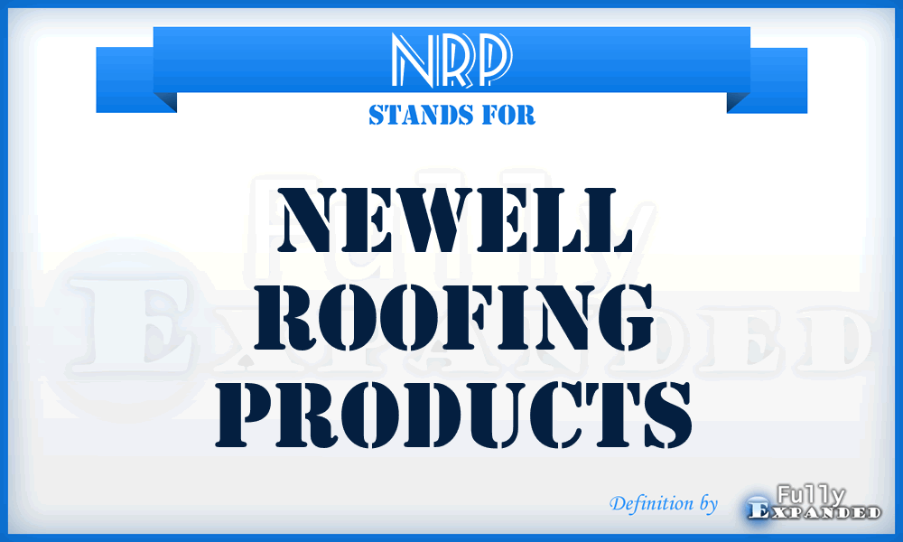 NRP - Newell Roofing Products