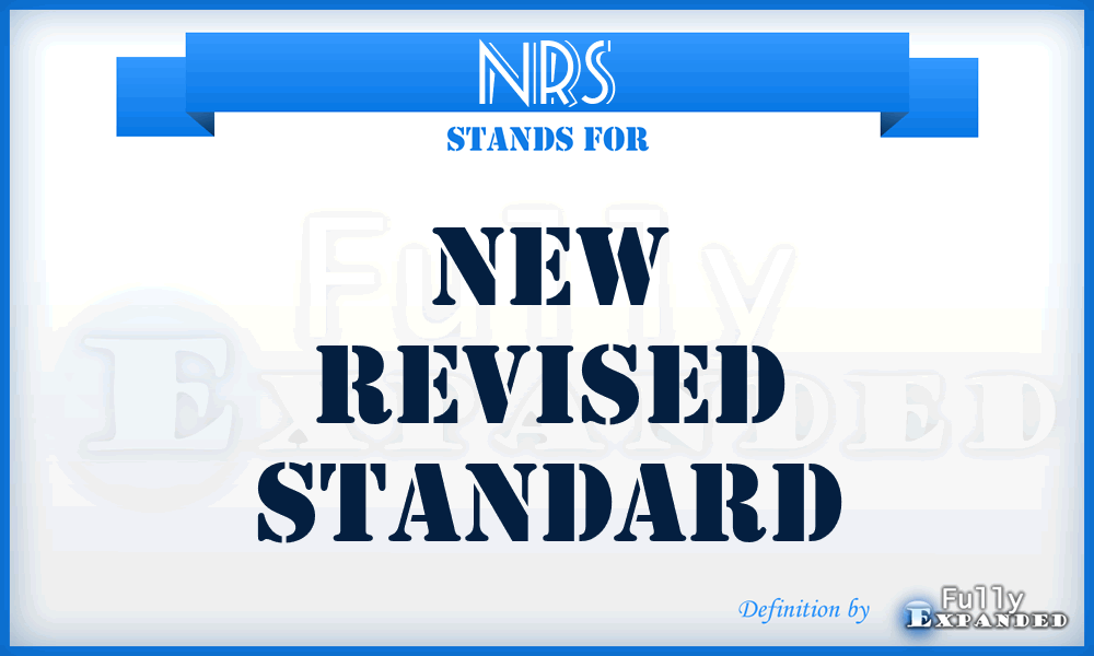 NRS - New Revised Standard