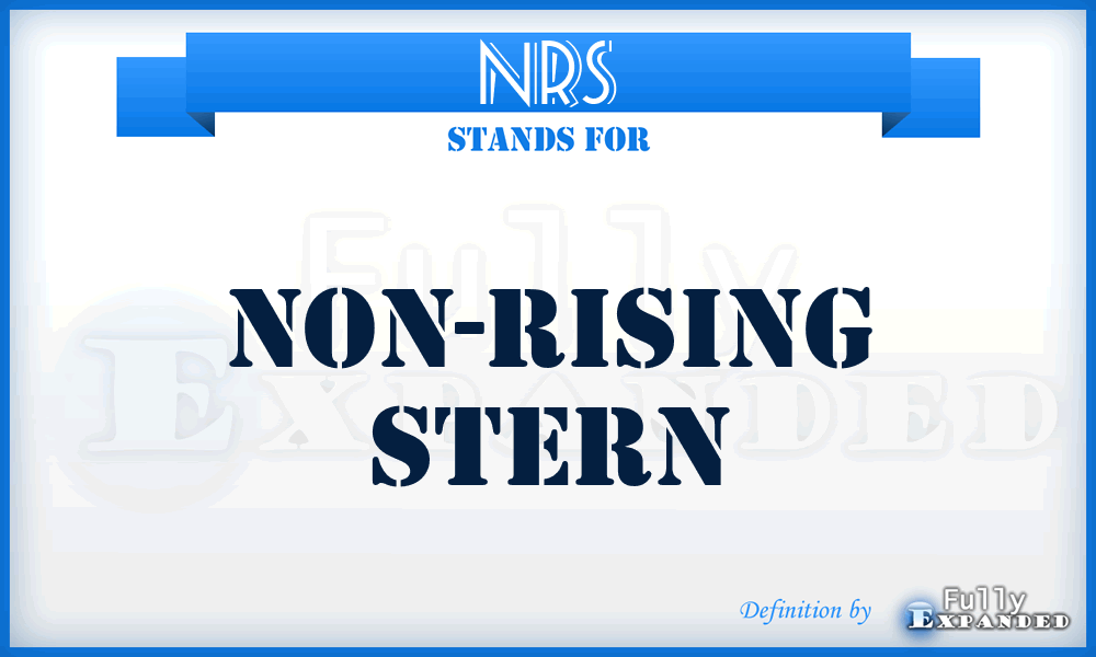 NRS - Non-Rising Stern