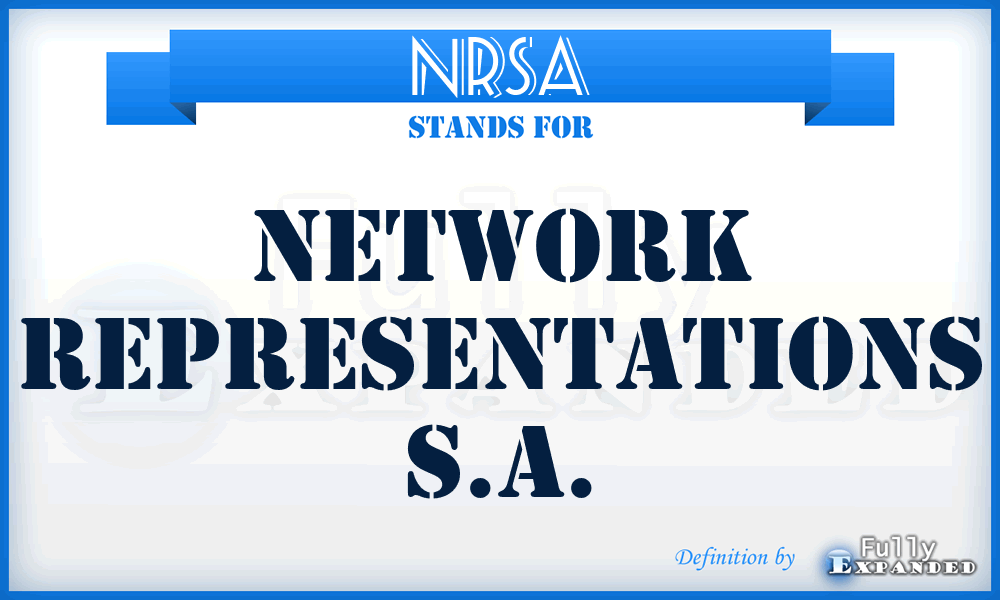 NRSA - Network Representations S.A.