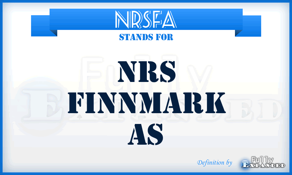 NRSFA - NRS Finnmark As