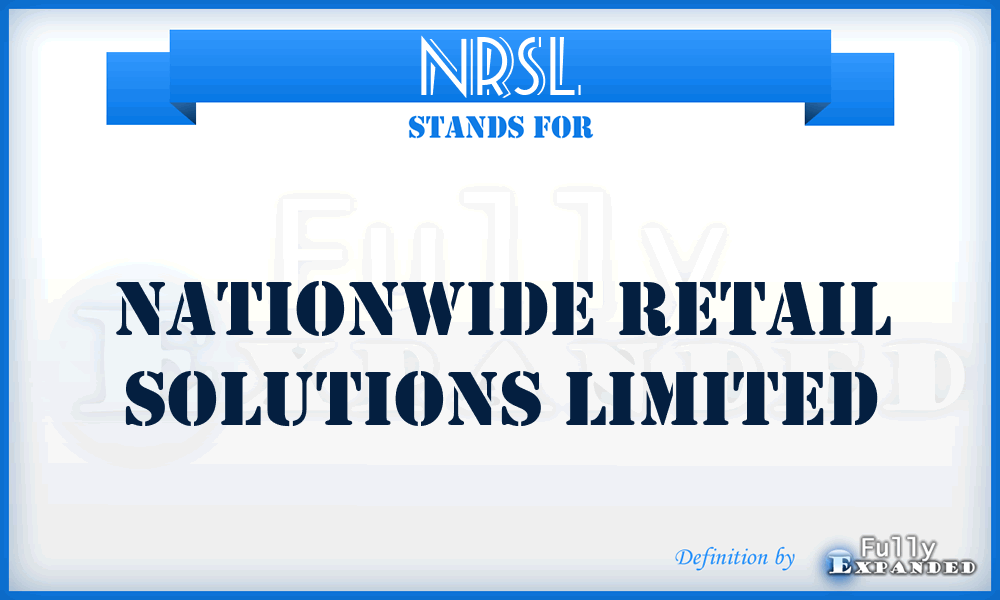 NRSL - Nationwide Retail Solutions Limited