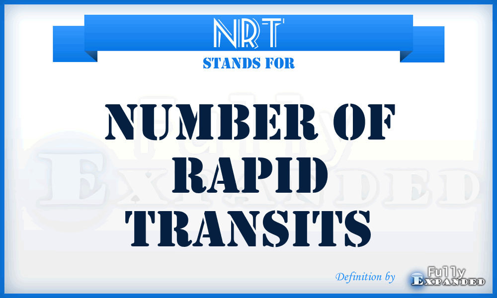 NRT - number of rapid transits