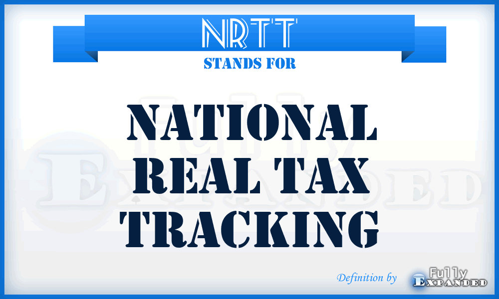 NRTT - National Real Tax Tracking