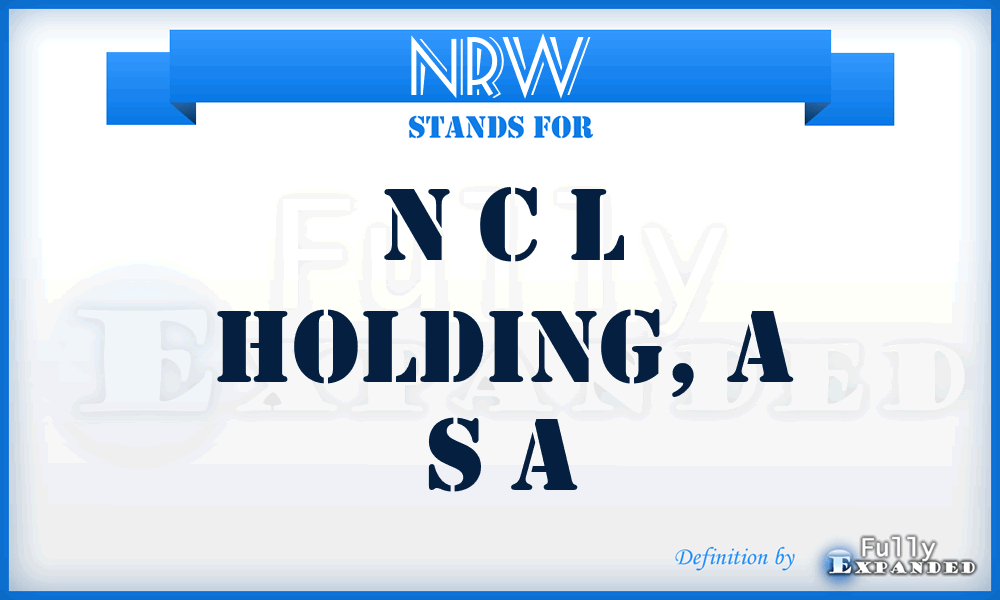 NRW - N C L Holding, A S A