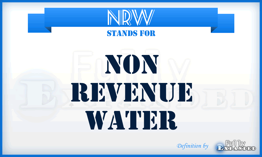 NRW - Non Revenue Water
