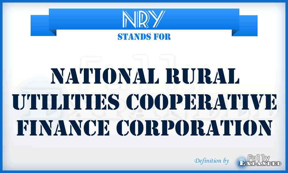 NRY - National Rural Utilities Cooperative Finance Corporation