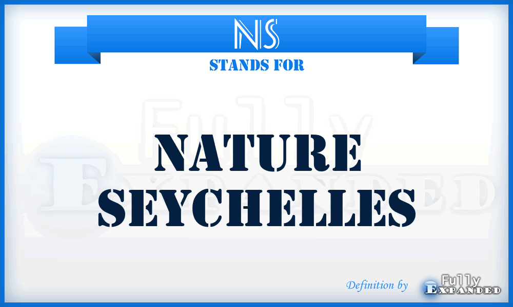 NS - Nature Seychelles