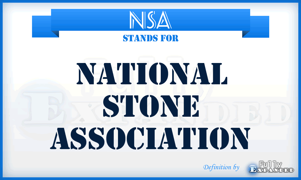 NSA - National Stone Association