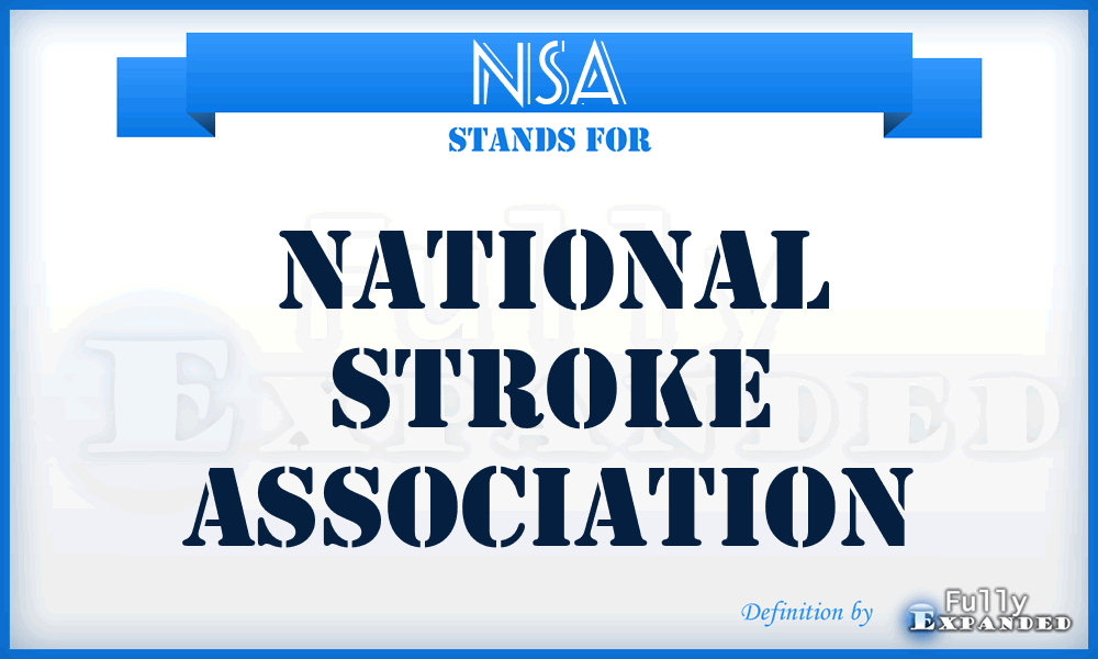 NSA - National Stroke Association