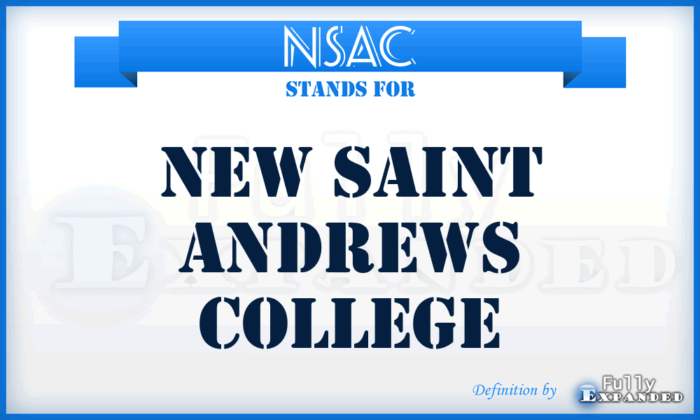NSAC - New Saint Andrews College