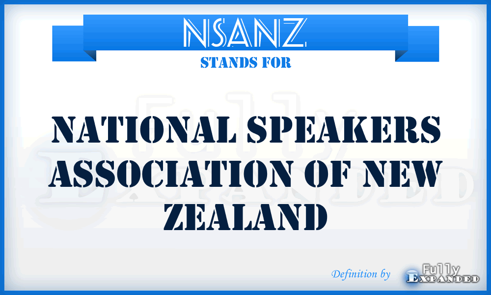 NSANZ - National Speakers Association of New Zealand