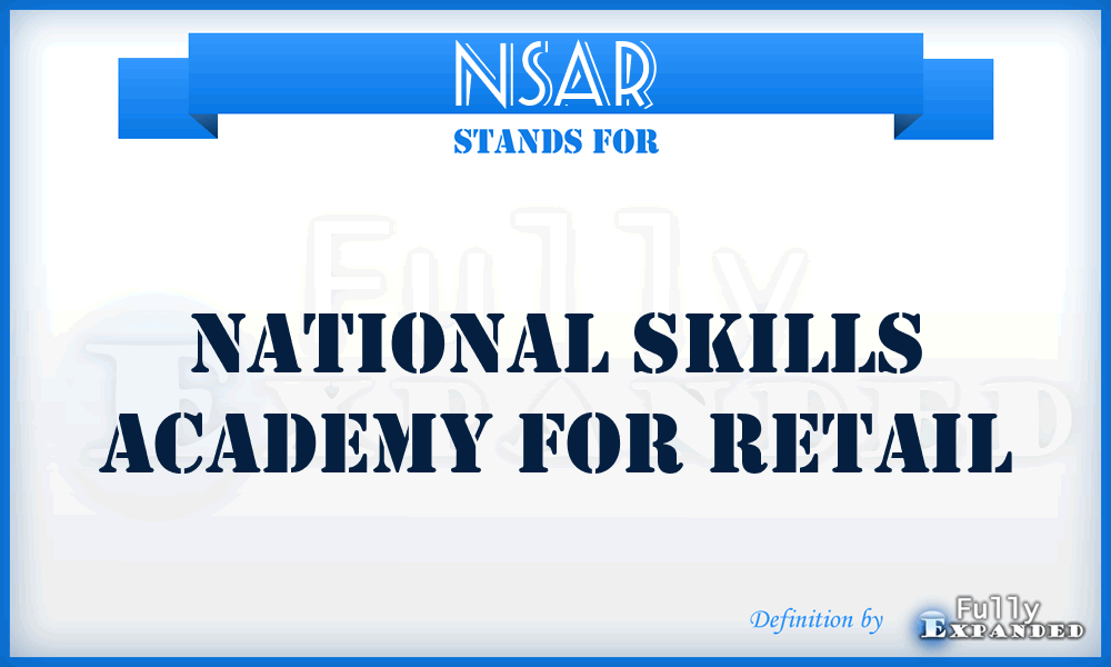 NSAR - National Skills Academy for Retail
