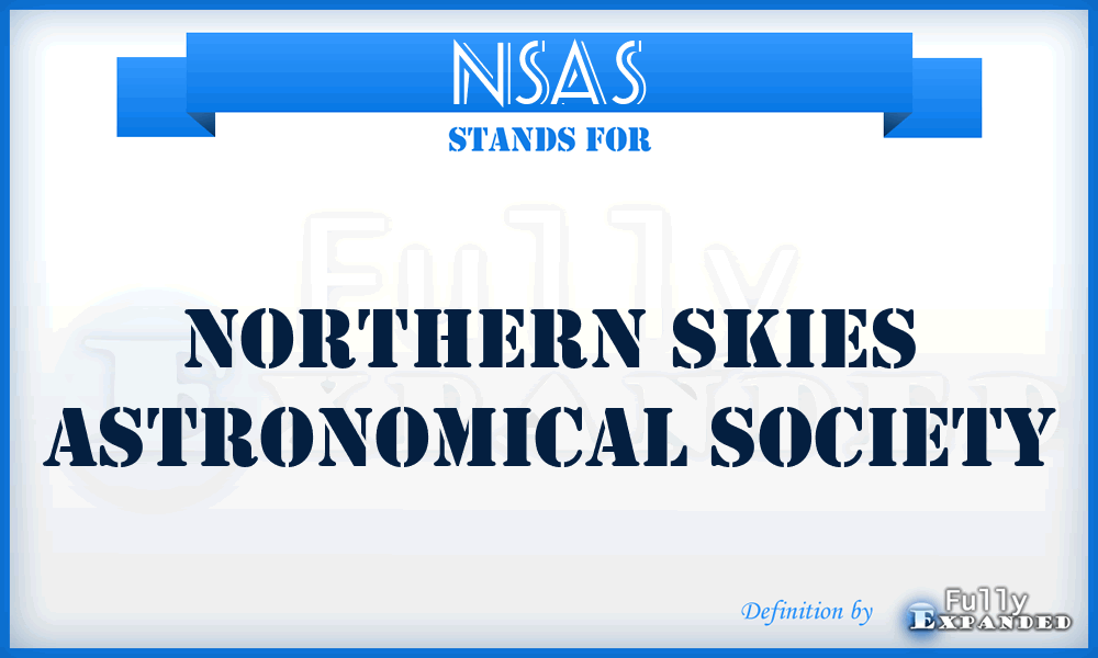 NSAS - Northern Skies Astronomical Society