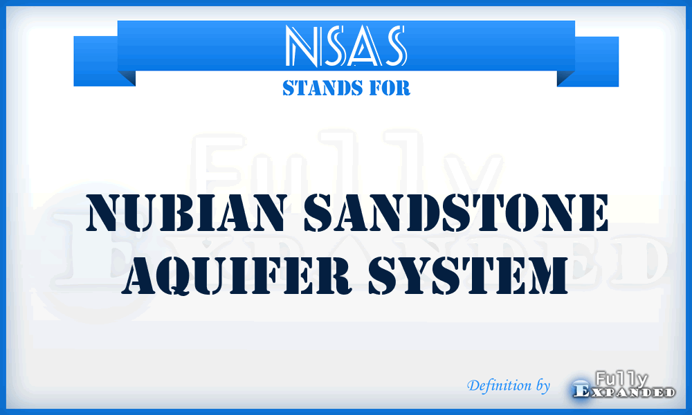 NSAS - Nubian Sandstone Aquifer System