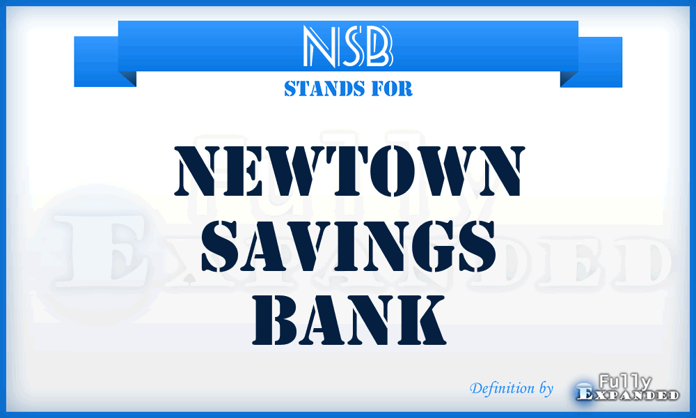 NSB - Newtown Savings Bank