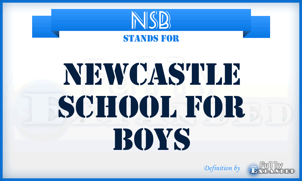 NSB - Newcastle School for Boys