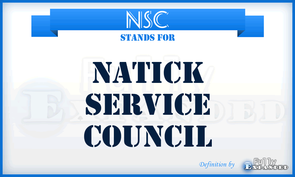 NSC - Natick Service Council