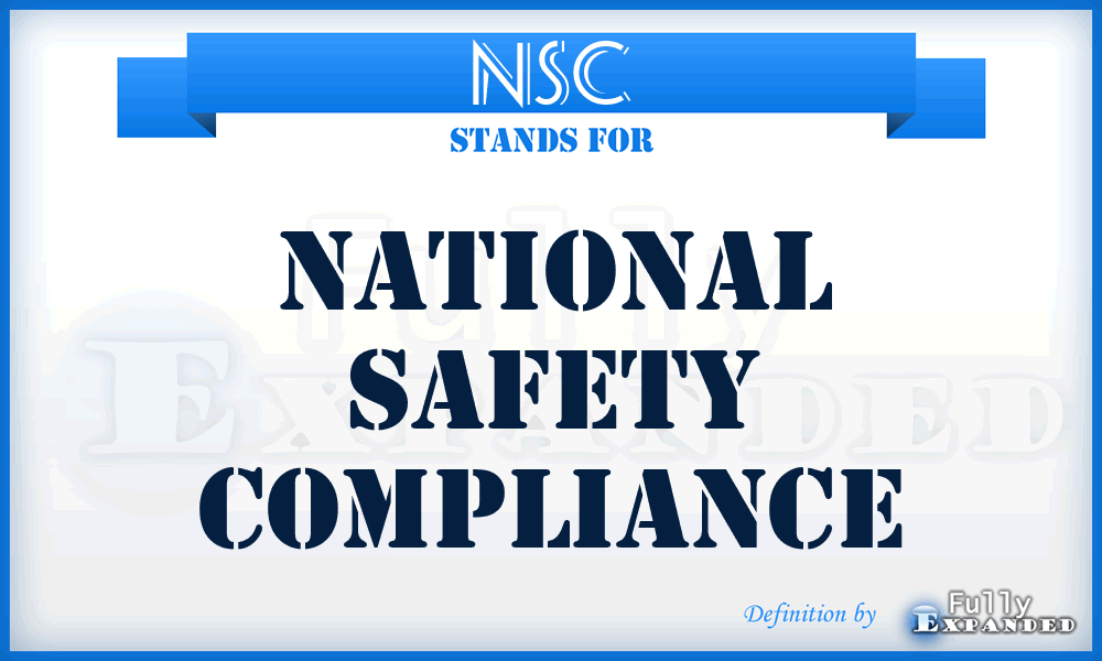 NSC - National Safety Compliance