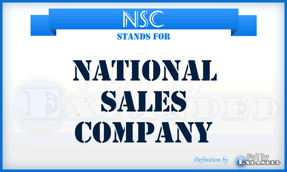 NSC - National Sales Company