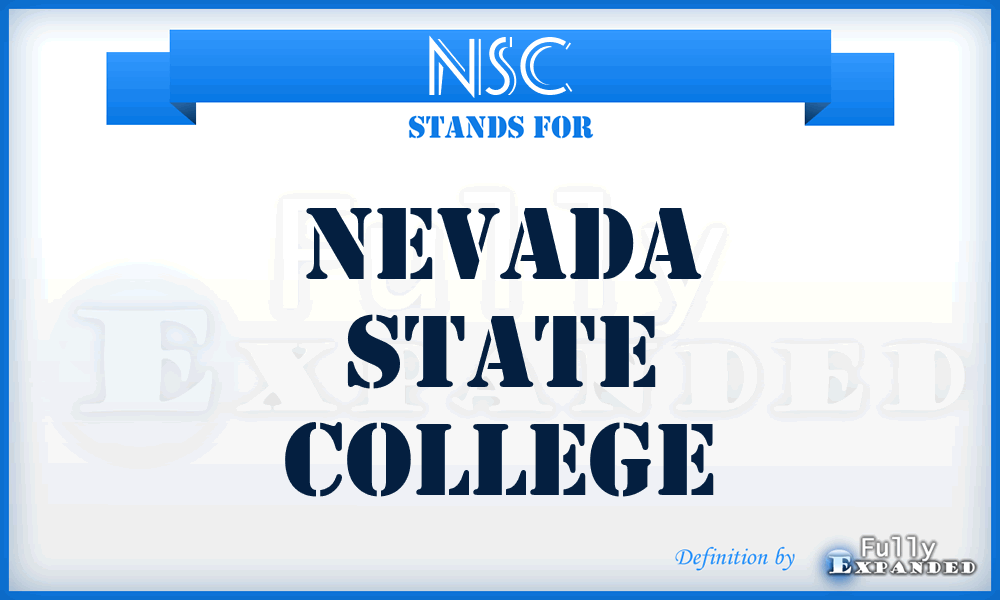 NSC - Nevada State College