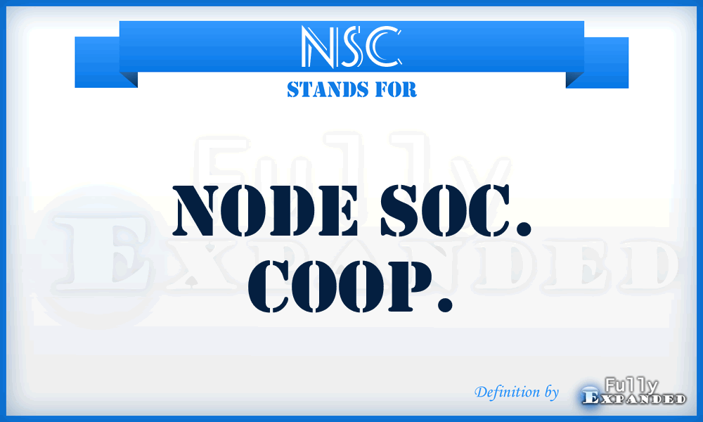 NSC - Node Soc. Coop.