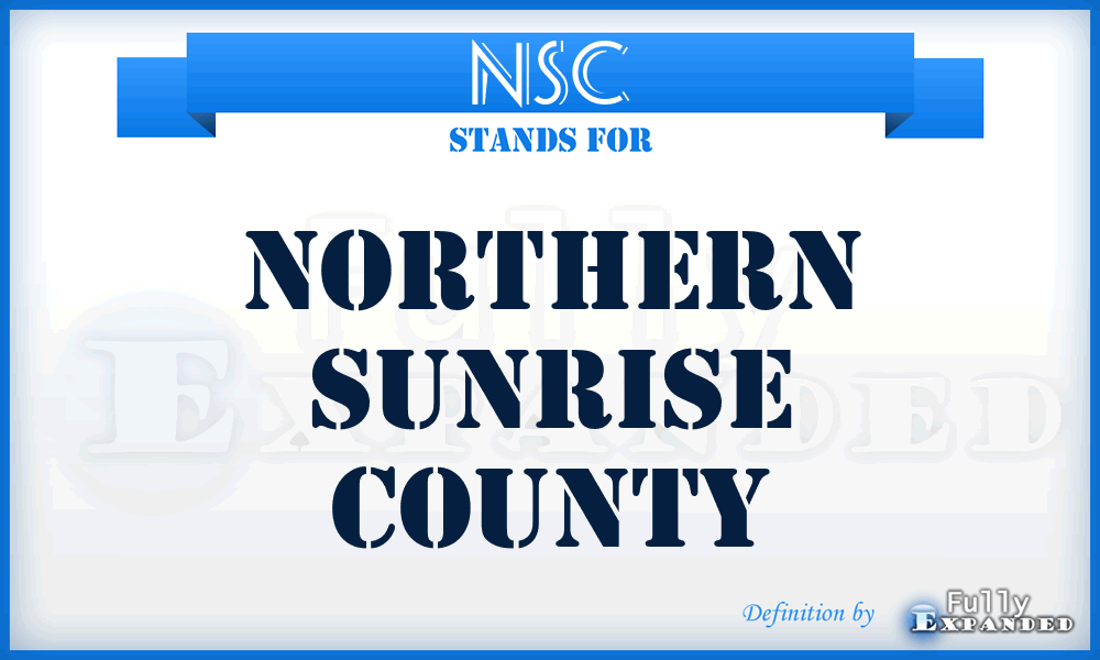 NSC - Northern Sunrise County