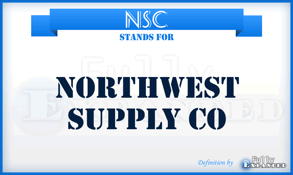 NSC - Northwest Supply Co