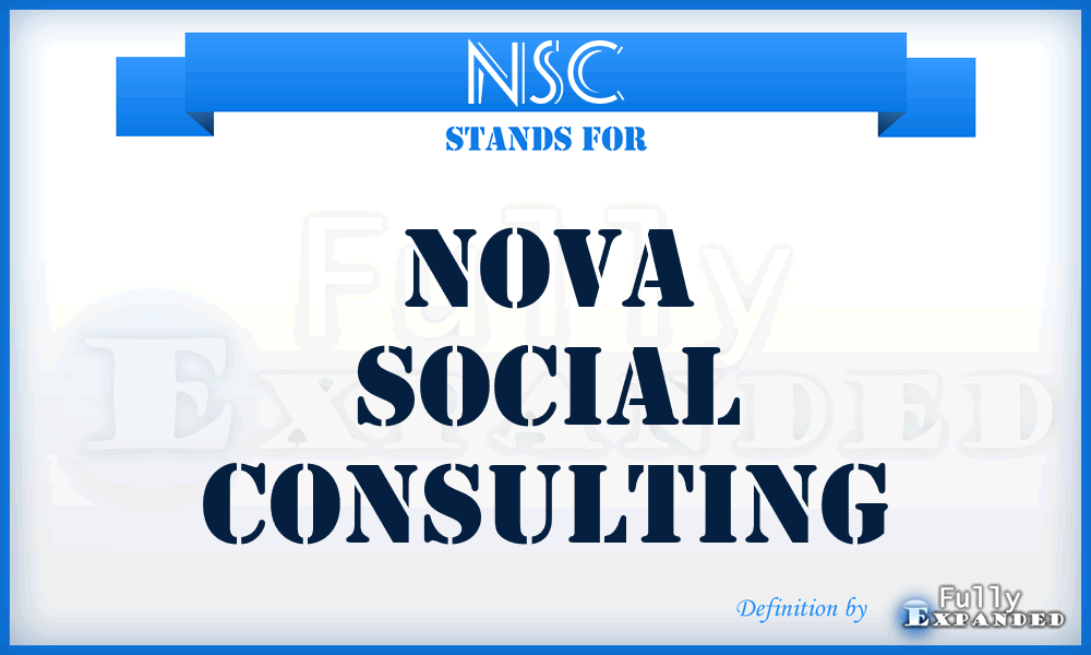 NSC - Nova Social Consulting