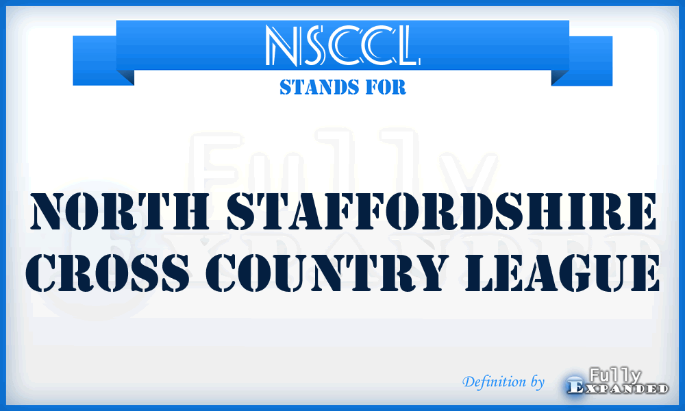 NSCCL - North Staffordshire Cross Country League