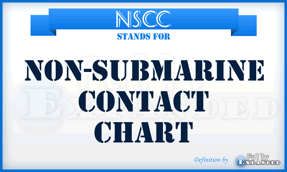 NSCC - Non-Submarine Contact Chart