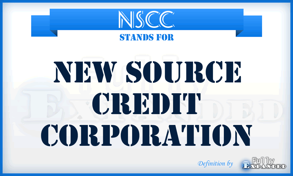 NSCC - New Source Credit Corporation