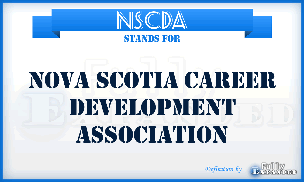 NSCDA - Nova Scotia Career Development Association