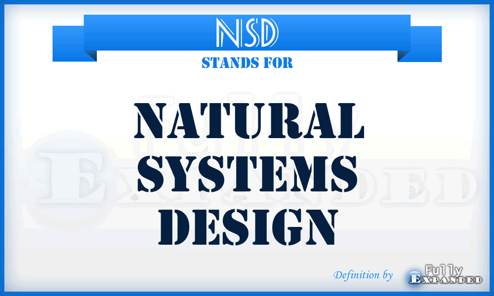 NSD - Natural Systems Design